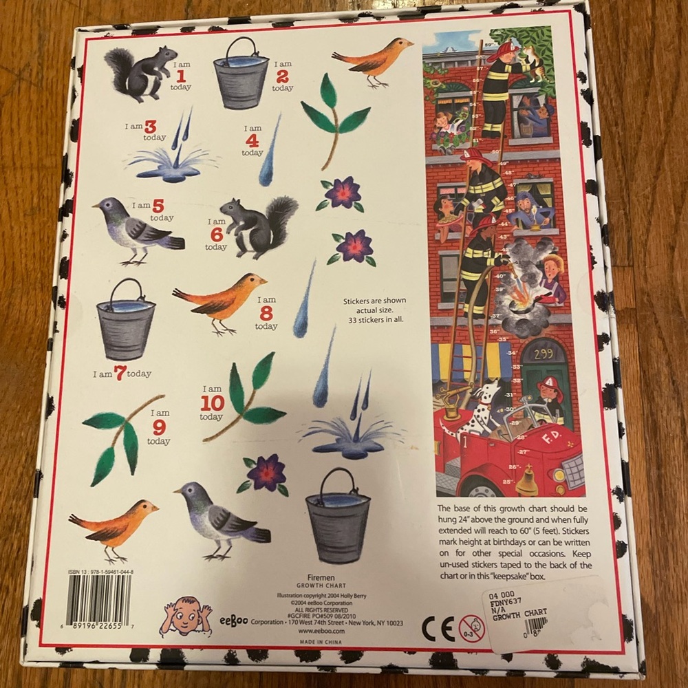 eeBoo Keepsake Growth Chart with Stickers - Picture 2 of 11